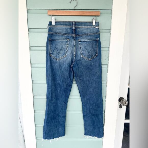 Mother insider crop step fray jeans in not rough enough kick flare HR summer 28 - Picture 8 of 16
